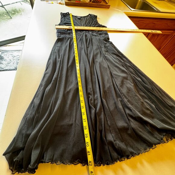 Metrostyle Dress Black Sz 8 Whimsigoth Fairycore Glam Mesh Beading Formal Prom - Picture 5 of 9